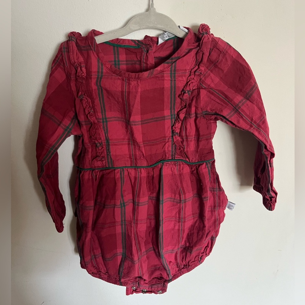 Ruffle Butts Plaid Romper